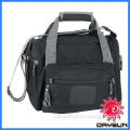Black Polyester Durable Shoulder Strap Travel Tote Cooler Bag